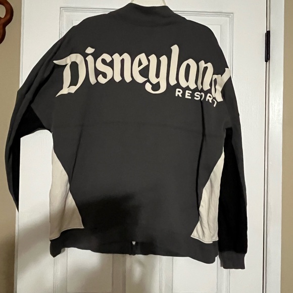 Disney Charcoal and Black Zip-Up Spirit Jersey Jacket-One Flaw - Picture 2 of 5